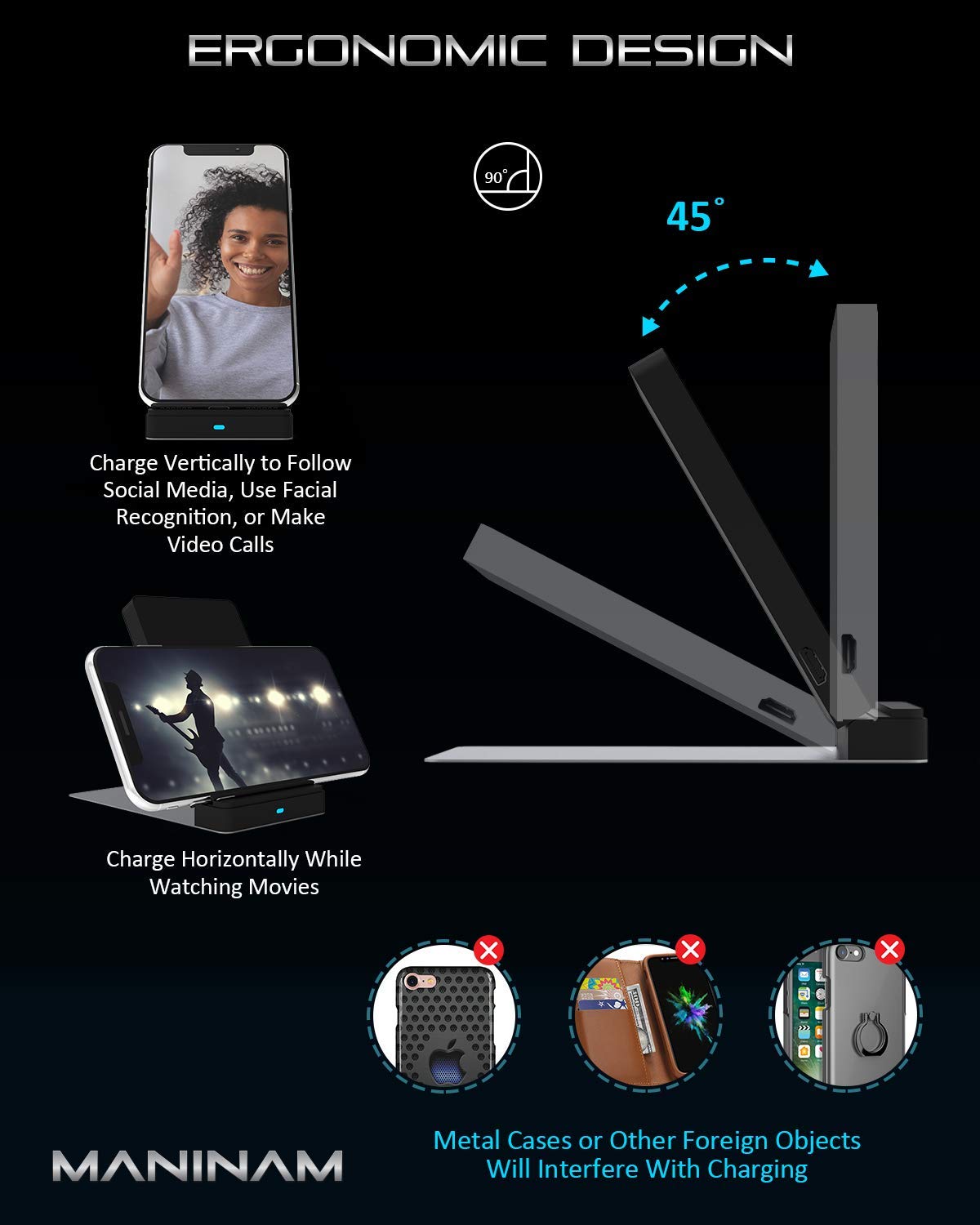 MANINAM Wireless Charging Stand